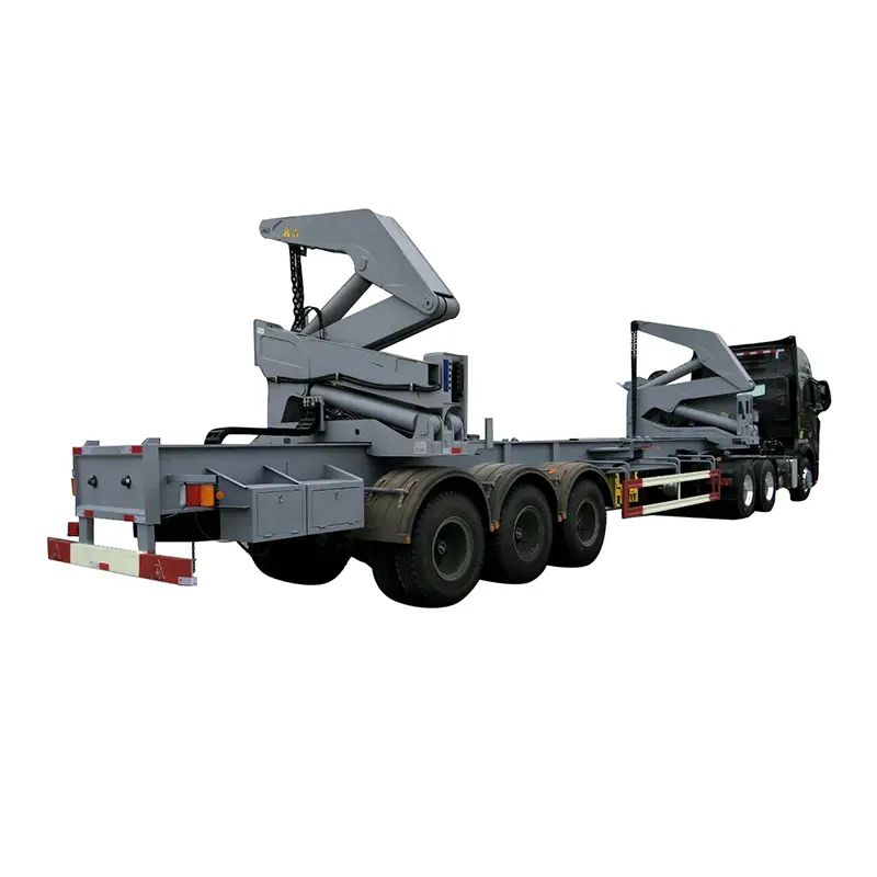 Trailer bán tải container Sidelifer 20ft với cần cẩu Xcmg 37 tấn